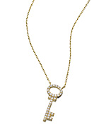 SKU Jewelry CZ Key Pendant Necklace